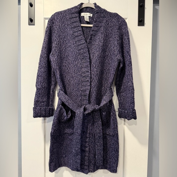 Jones New York Sweaters - Jones New York Purple Knit Long Cardigan Sweater Ladies Size Large